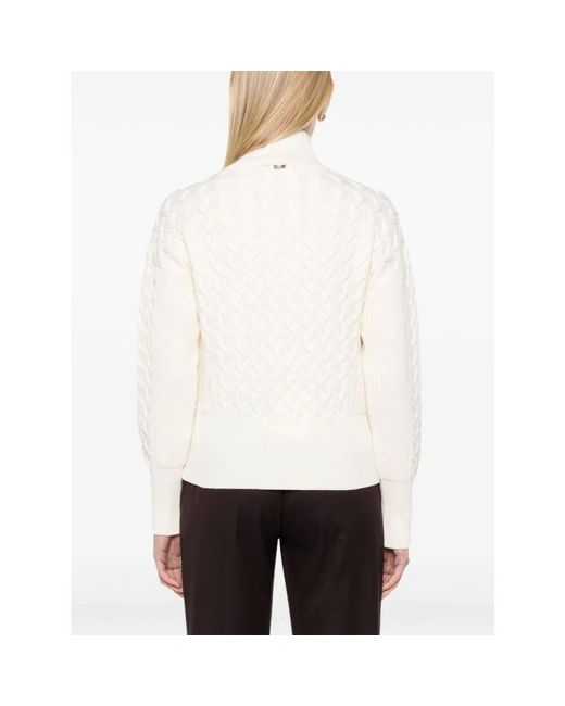 Herno White Natürlicher strickpullover
