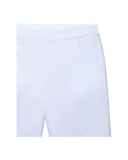 Dondup White Cropped Trousers