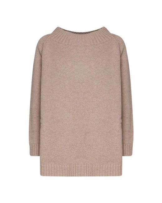 Max Mara Brown Round-Neck Knitwear