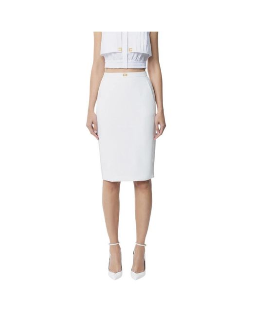 Midi Skirts Elisabetta Franchi en coloris White