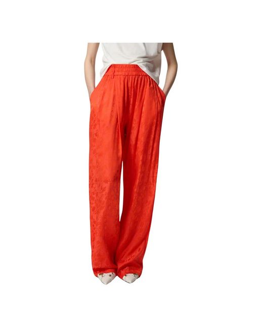 Pinko Red Wide Trousers