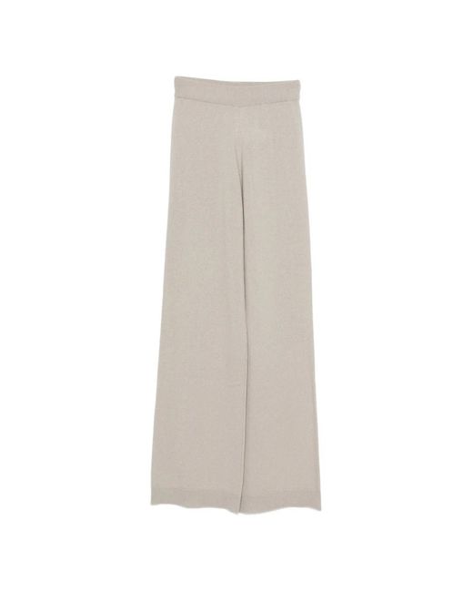 Allude Gray Wide Trousers