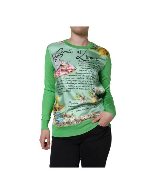 Dolce & Gabbana Green Long Sleeve T-Shirts