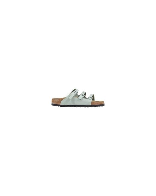 Birkenstock White Sliders