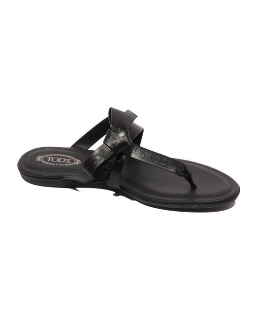 Tod's Black Flip Flops