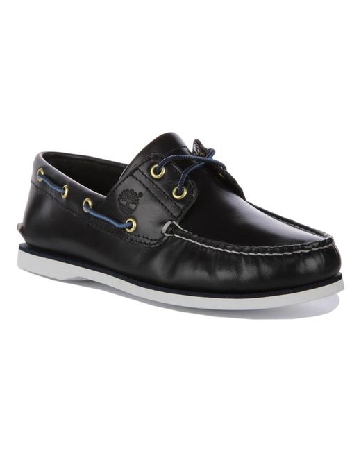 Timberland Black Boat Shoes for men