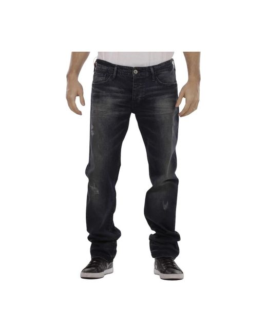 Armani Jeans Black Straight Jeans for men