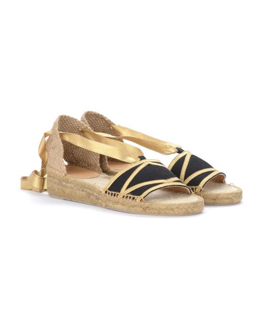 Castaner Metallic Flat Sandals