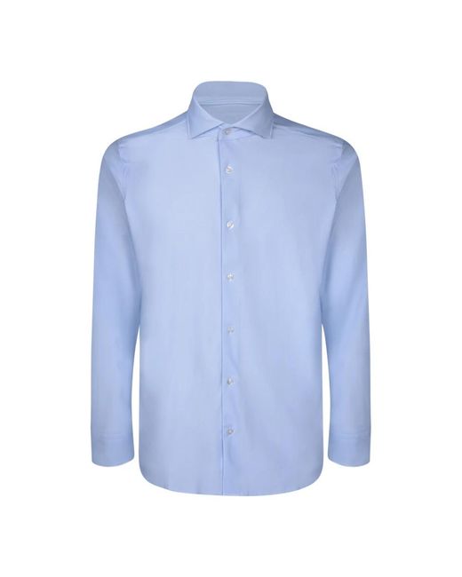 Dell'Oglio Blue Casual Shirts for men