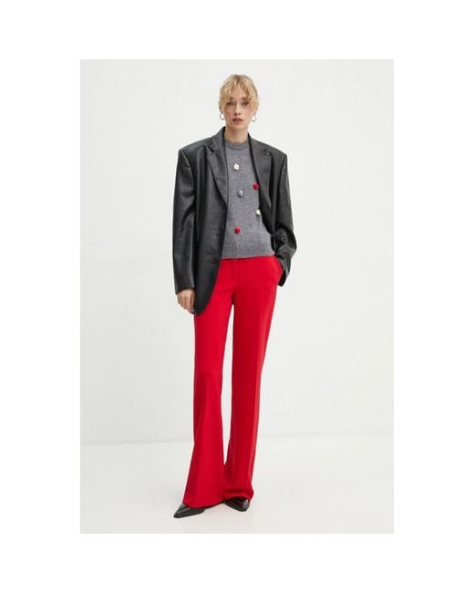 Wide Trousers MSGM en coloris Red