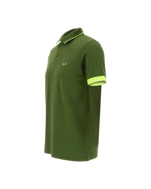 Sun 68 Green Polo Shirts for men