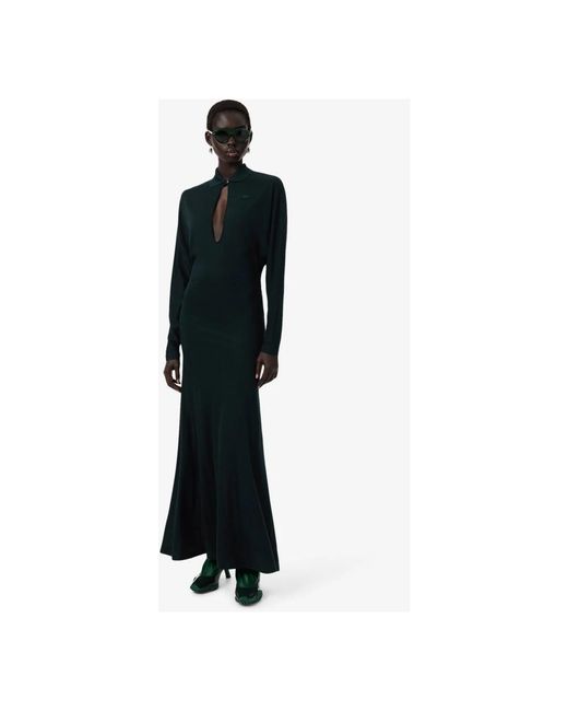 Maxi Dresses Lacoste de color Black