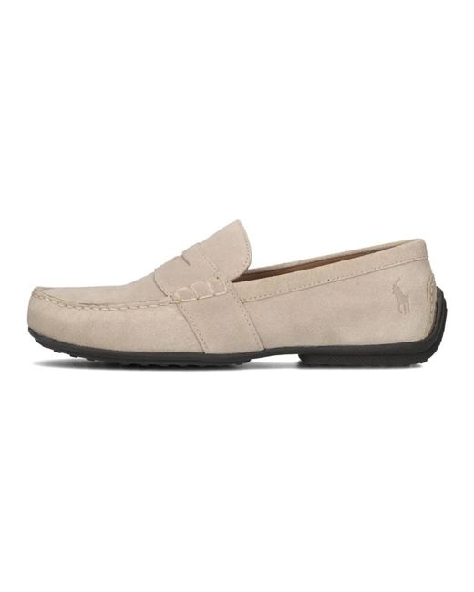 Polo Ralph Lauren Beiger Wildleder Mokassin Mit Mokassin-Details in Natural für Herren