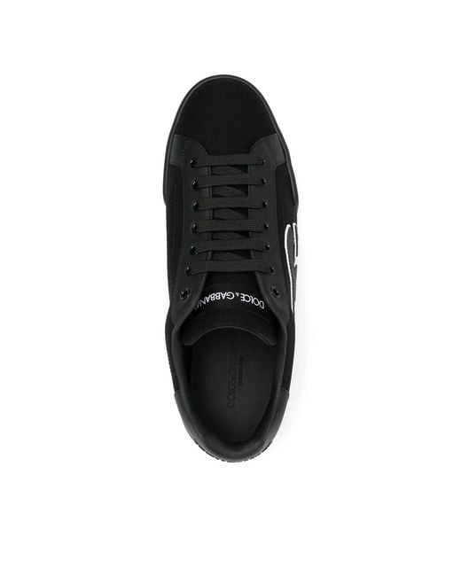 Dolce & Gabbana Black Sport Shoes "Portofino" for men