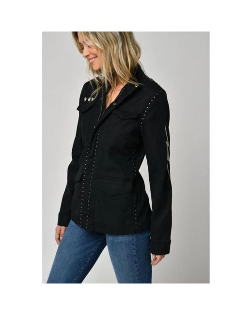 Five Jeans Jassen ,Zwart ,Katoen Veste Saharienne in het Black