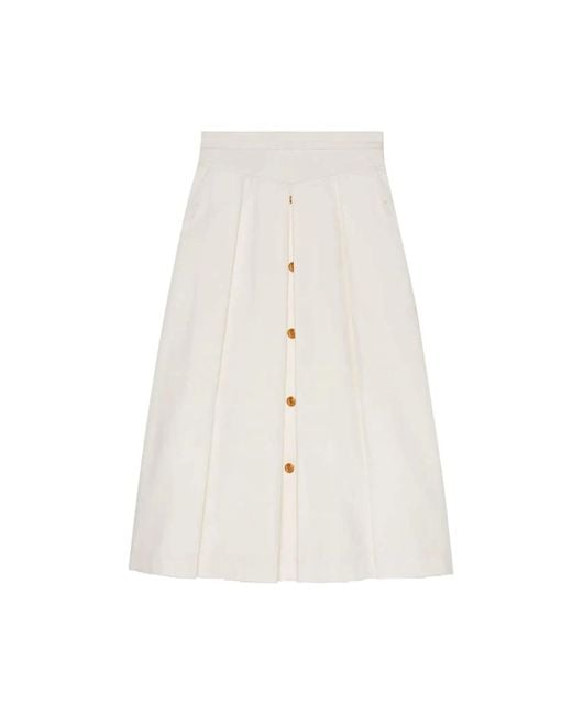 Gucci White Midi Skirts