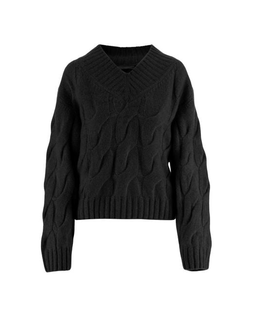 Allude Black Cashmere Knitwear