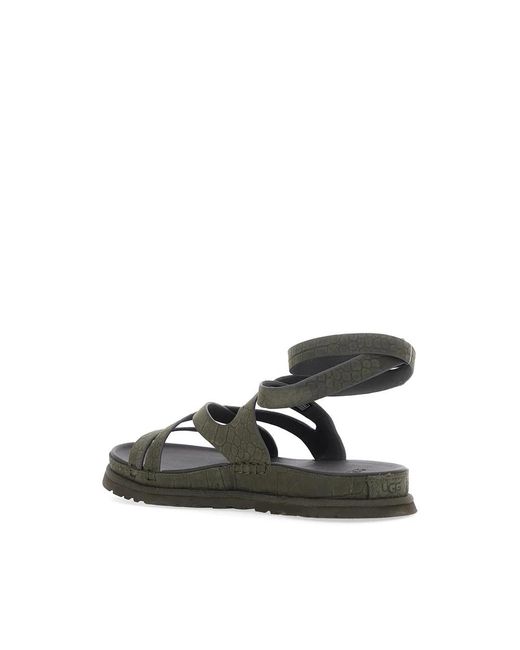 Ugg Black Ankle Strap Platform Sandal