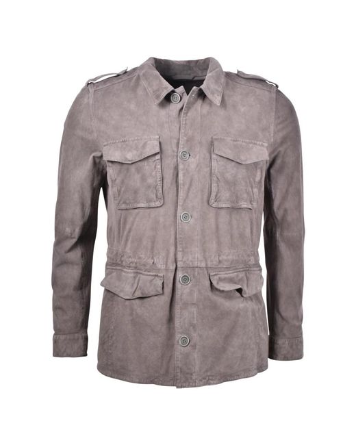 Gimo's Brown Leather Jackets for men