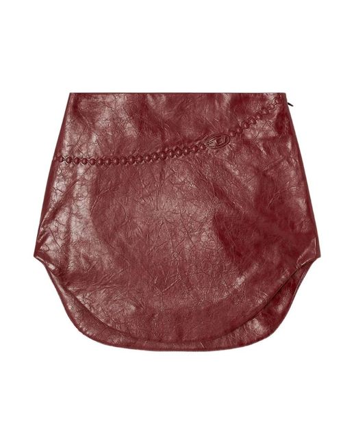 DIESEL Red Short Skirts