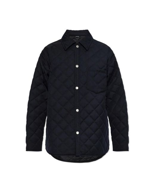 A.P.C. Georges Quilted Jacket in het Blue voor heren