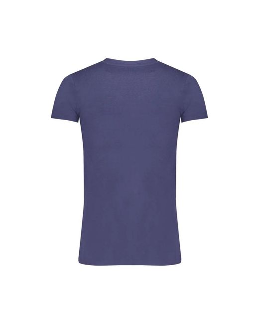 GAUDI Tops ,Blauw ,Katoen Blauw Katoen Print Logo T-Shirt in het Blue voor heren