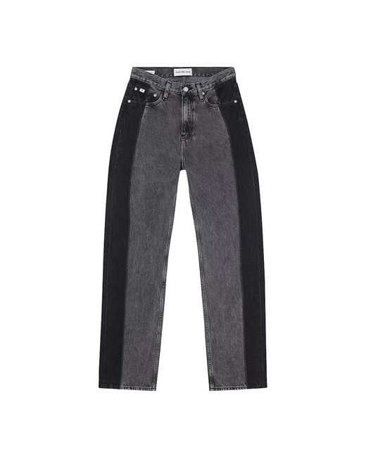 Jeans neri con zip e bottoni per donne di Calvin Klein in Gray