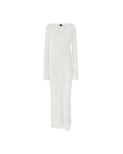 Pinko White Knitted Dresses