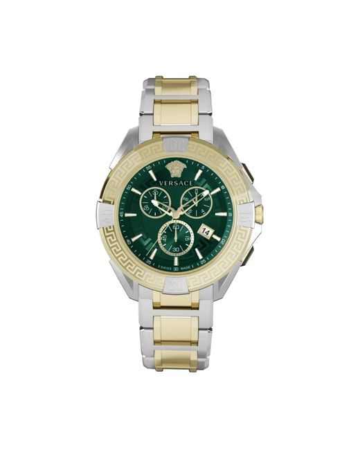 Versace Armbanduhr chronograph chrono sporty bicolor 46 mm ve5ca0423 in Metallic für Herren