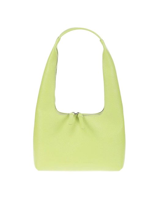 Liviana Conti Green Grüne leder reißverschlusstasche,weiße ledertasche mit reißverschluss