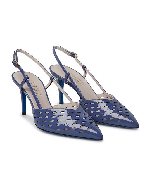 Loriblu Schoenen ,Blauw ,Leer Slingback in het Blue