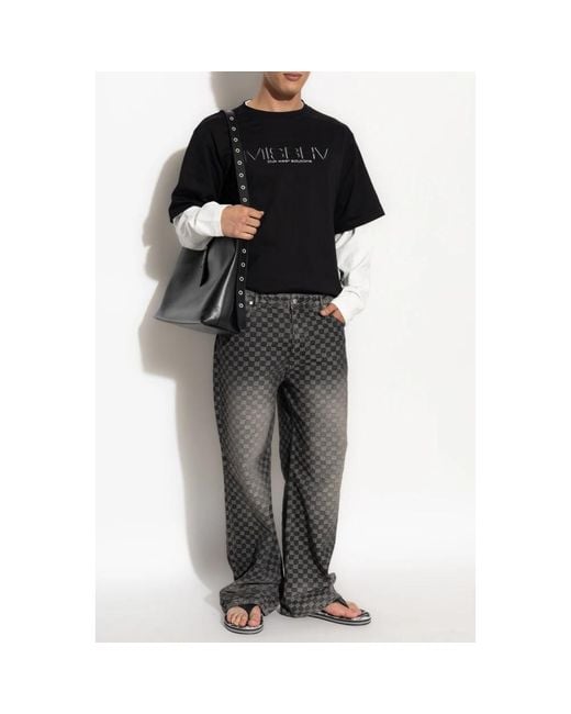 Long Sleeve Tops M I S B H V de hombre de color Black