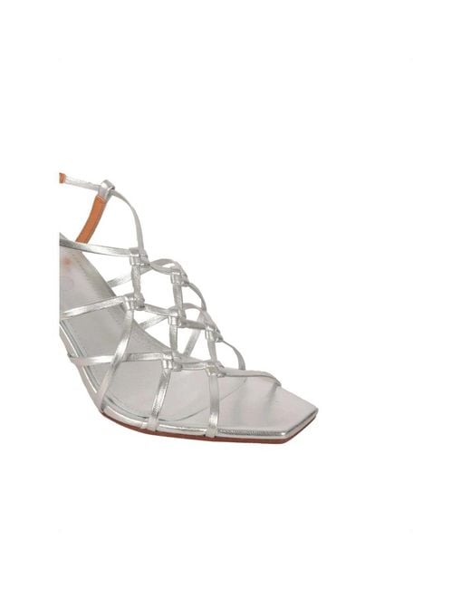 Aeyde White High Heel Sandals