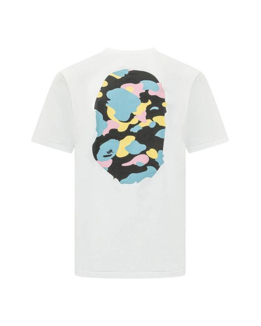 A Bathing Ape New Multi Camo Tee in het White voor heren