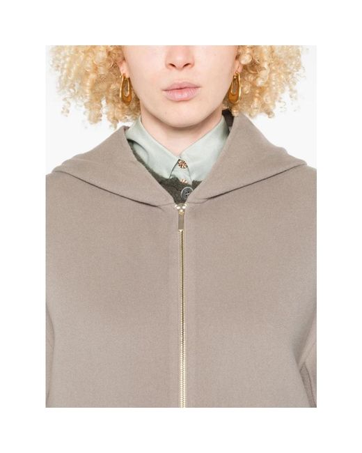 Max Mara Grijze Zijde & Nylon Jassen in het Gray