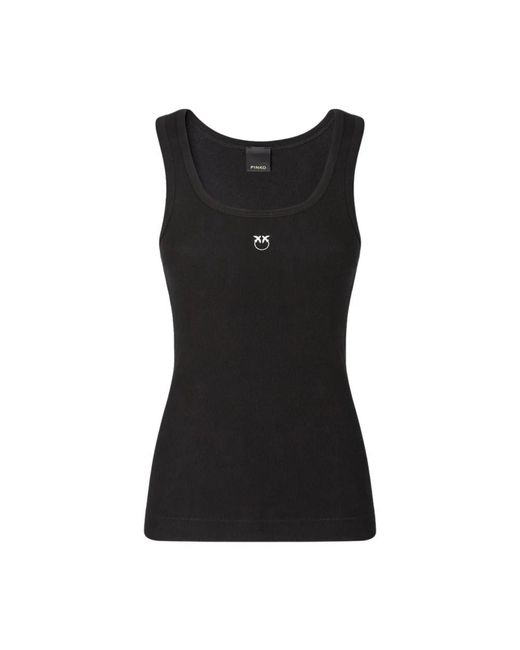 Pinko Black Sleeveless Tops