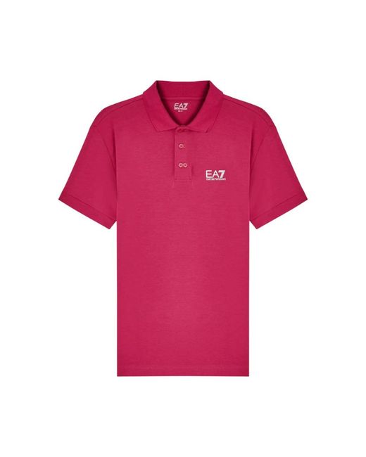 EA7 Pink Polo Shirts for men