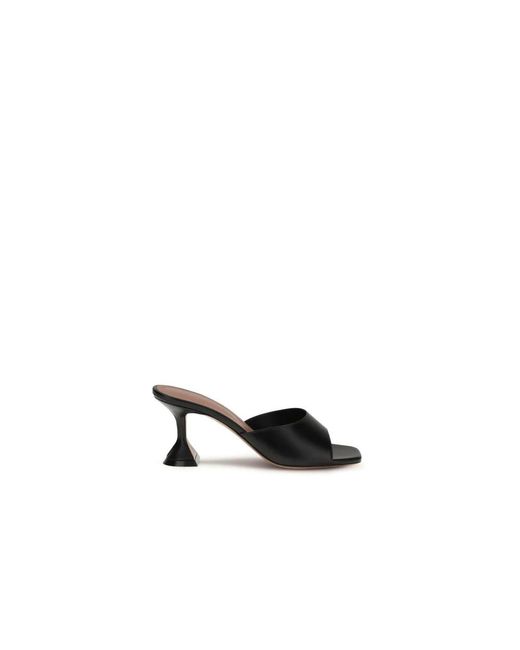 AMINA MUADDI Black Heeled Mules
