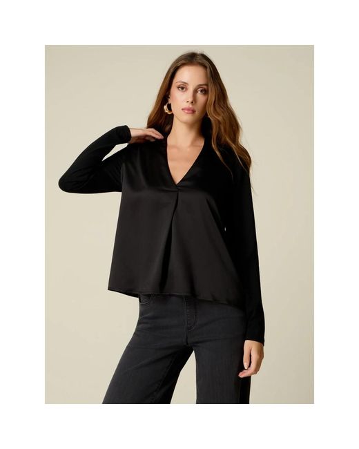 Blouses Oltre de color Black