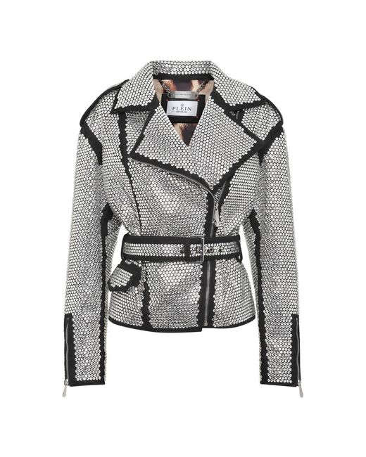 Leather Jackets Philipp Plein de color Gray
