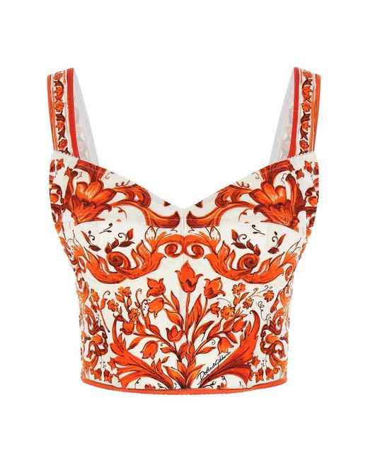 Dolce & Gabbana Red Sleeveless Tops