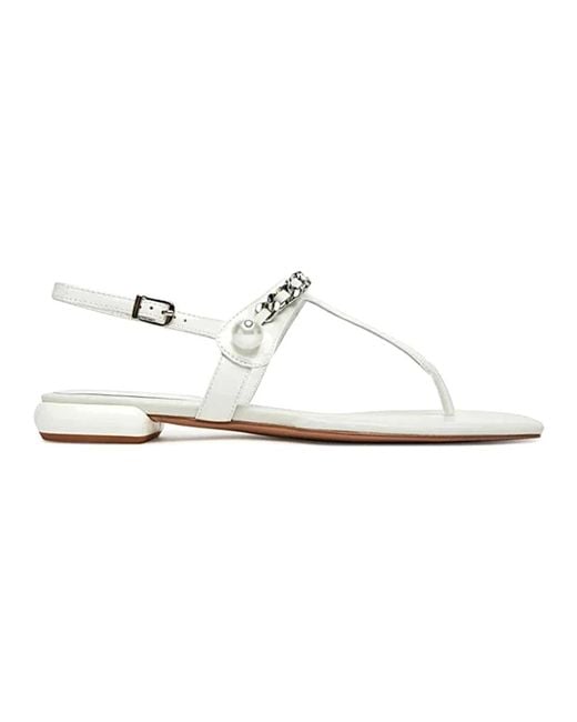Miu Miu White Flat Sandals