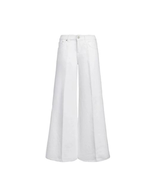 Dondup Wide Jeans in het White