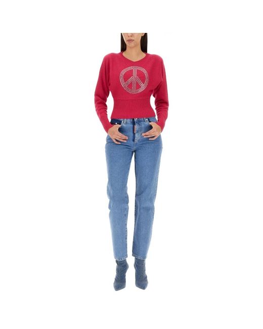 Moschino Red Round-Neck Knitwear