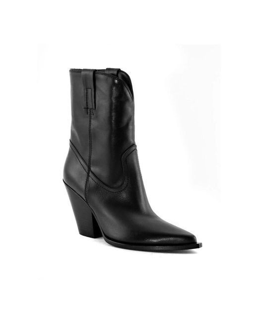 Elena Iachi Black Cowboy Boots