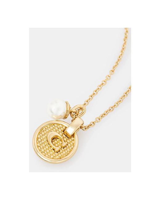 Necklaces COACH de color Metallic