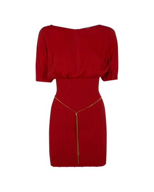 Elisabetta Franchi Red Short Dresses