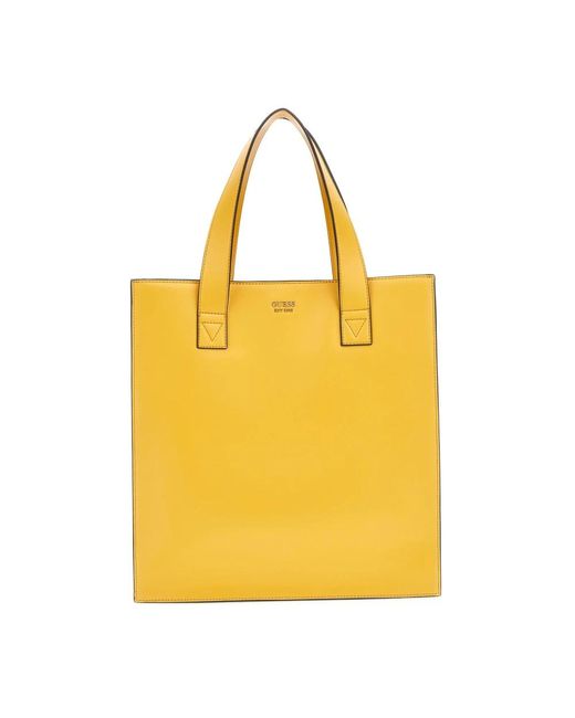 Guess Yellow Tote Bags