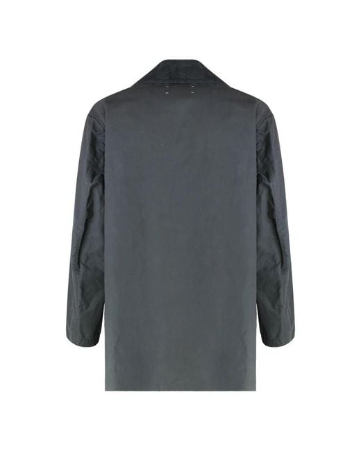 Maison Margiela Baumwolljacke Mit Rippkragen in Gray für Herren