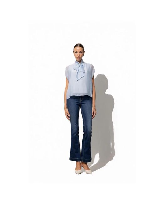 Blouses Kaos de color Blue